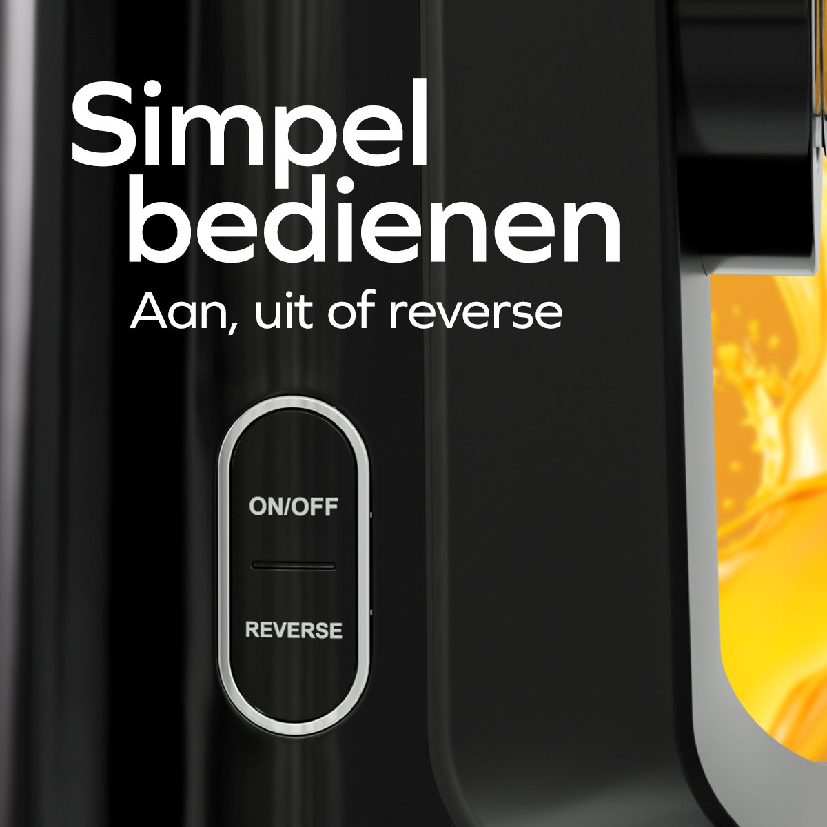 KitchenBrothers Slowjuicer Groenten- en Fruitpers Zwart