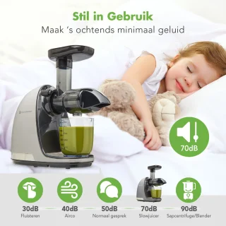 KitchenBrothers Slowjuicer Juice Maker Champagne