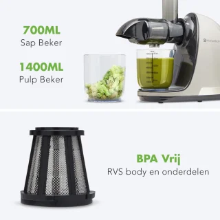 KitchenBrothers Slowjuicer Juice Maker Champagne