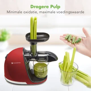 KitchenBrothers Slowjuicer Juicer 700ml Rood