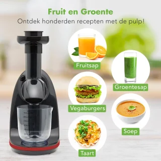 KitchenBrothers Slowjuicer Juicer 700ml Rood