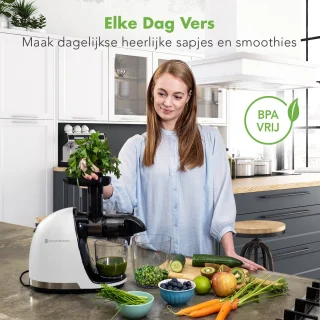 KitchenBrothers Slowjuicer Juicer Parelwit 700ml
