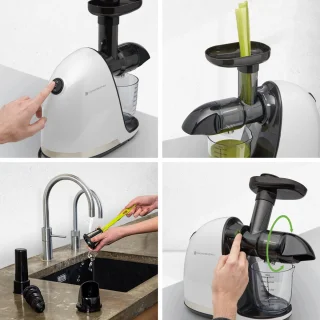 KitchenBrothers Slowjuicer Juicer Parelwit 700ml