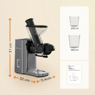 KitchenBrothers Slowjuicer Mini Juicer Grijs
