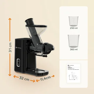 KitchenBrothers Slowjuicer Mini Juicer Zwart
