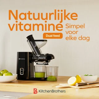 KitchenBrothers Slowjuicer Mini Juicer Zwart