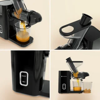 KitchenBrothers Slowjuicer Mini Juicer Zwart