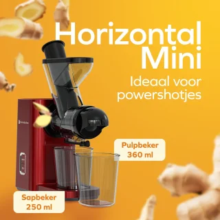 KitchenBrothers Slowjuicer Mini Rood 400 ml