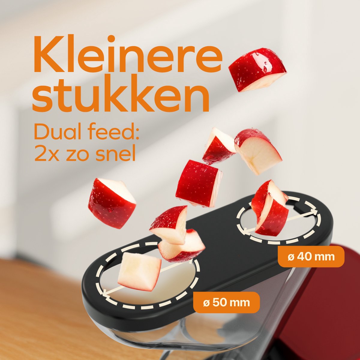 KitchenBrothers Slowjuicer Mini Rood 400 ml