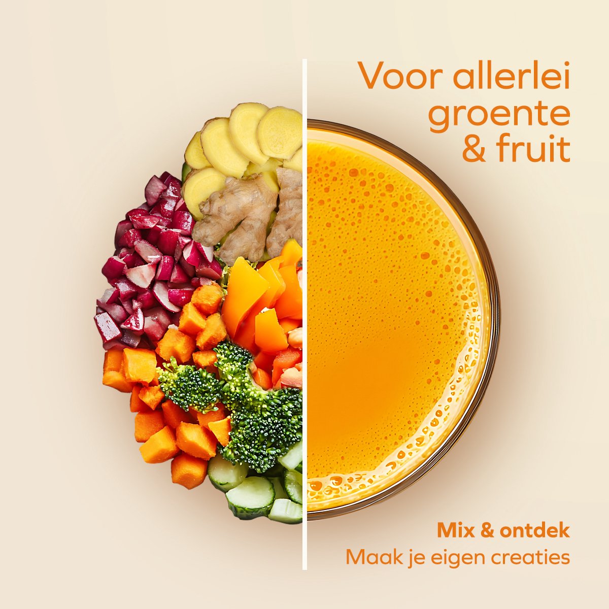 KitchenBrothers Slowjuicer Mini Rood 400 ml
