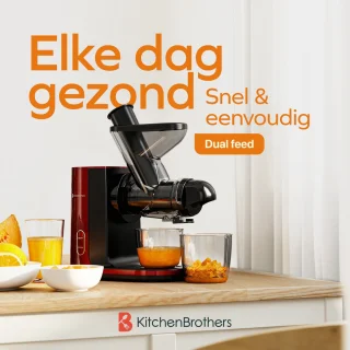 KitchenBrothers Slowjuicer Rood 400 ml