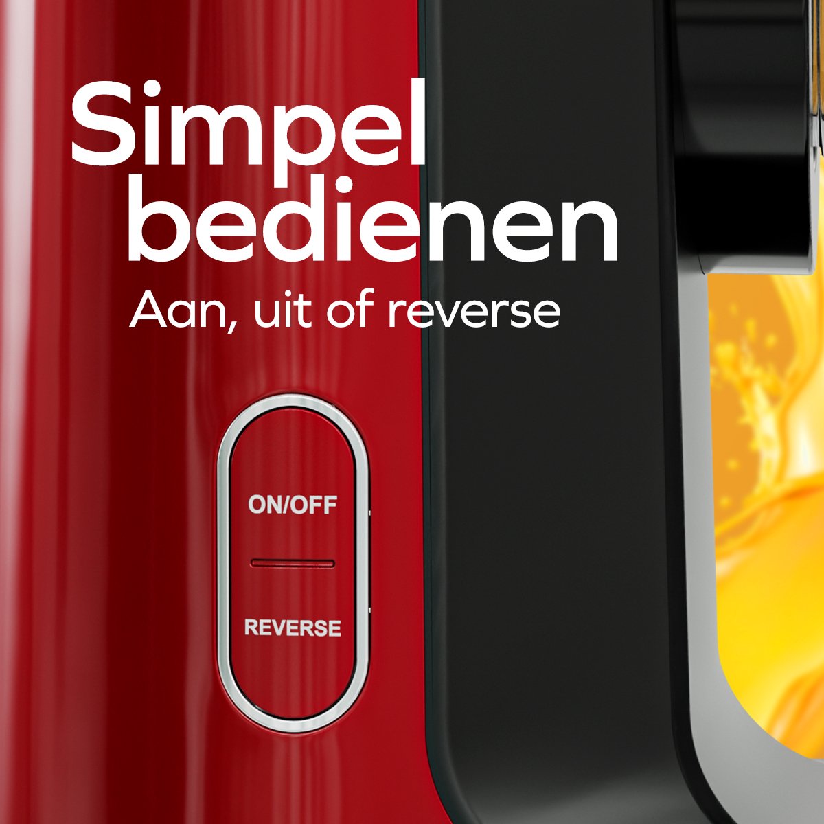 KitchenBrothers Slowjuicer Rood 400 ml