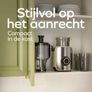 KitchenBrothers Slowjuicer Verticaal 126 mm 750 ml Champagne