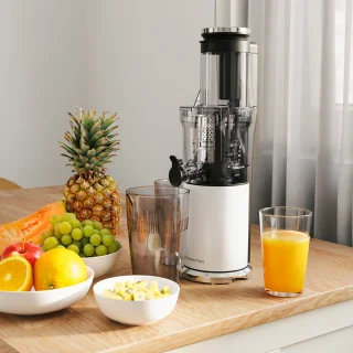 KitchenBrothers Slowjuicer Verticaal 750 ml Pearl White