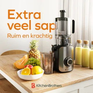 KitchenBrothers Slowjuicer Verticaal 750 ml Zwart