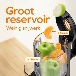 KitchenBrothers Slowjuicer Verticaal 750 ml Zwart