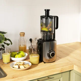 KitchenBrothers Slowjuicer Verticaal 750 ml Zwart