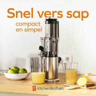 KitchenBrothers Slowjuicer Verticaal 750ml Grijs