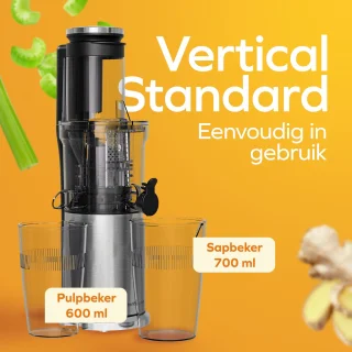 KitchenBrothers Slowjuicer Verticaal 750ml Grijs