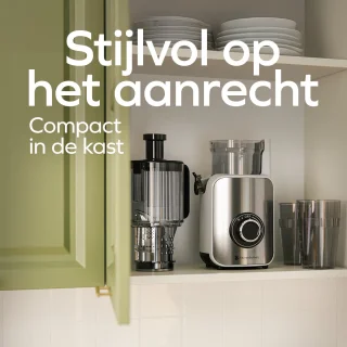 KitchenBrothers Slowjuicer Verticaal 750ml Pearl White