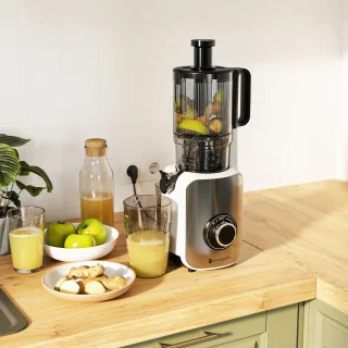 KitchenBrothers Slowjuicer Verticaal 750ml Pearl White