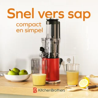 KitchenBrothers Slowjuicer Verticaal Rood