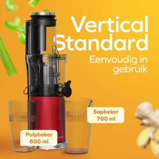 KitchenBrothers Slowjuicer Verticaal Rood