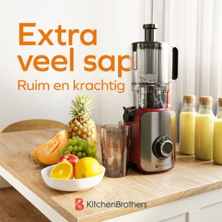 KitchenBrothers Slowjuicer Verticaal Rood