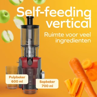KitchenBrothers Slowjuicer Verticaal Rood