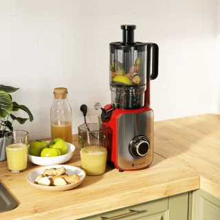 KitchenBrothers Slowjuicer Verticaal Rood