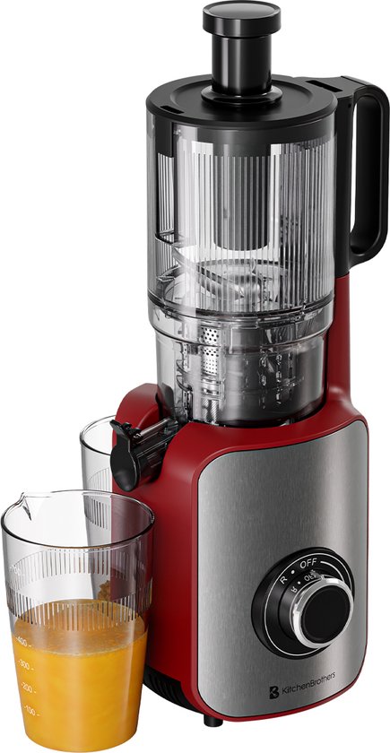 KitchenBrothers Slowjuicer Verticaal Rood review