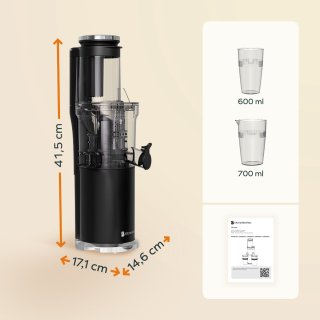 KitchenBrothers Slowjuicer Verticaal Zwart