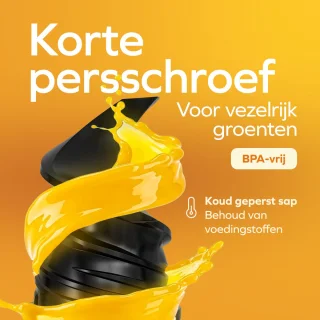 KitchenBrothers Slowjuicer Verticaal Zwart