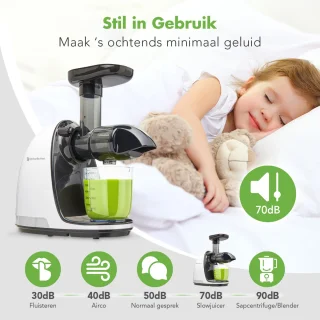 KitchenBrothers Slowjuicer Wit 700ml