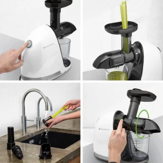 KitchenBrothers Slowjuicer Wit 700ml