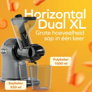 KitchenBrothers Slowjuicer XL Groenten- en Fruitpers Grijs