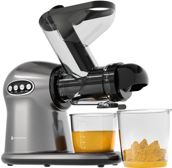 KitchenBrothers Slowjuicer XL Groenten- en Fruitpers Grijs