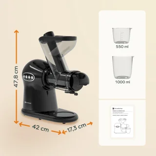 KitchenBrothers Slowjuicer XL Juicer Zwart