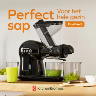 KitchenBrothers Slowjuicer XL Juicer Zwart