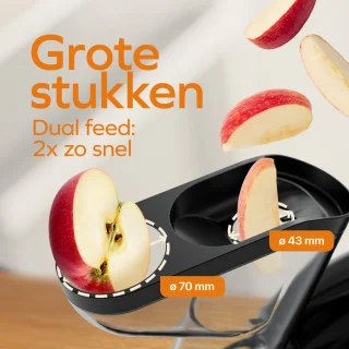 KitchenBrothers Slowjuicer XL Juicer Zwart
