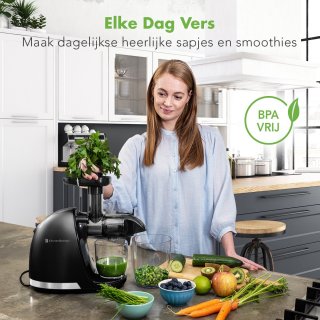 KitchenBrothers Slowjuicer Zwart 700ml