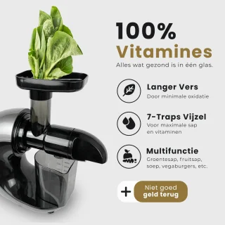 KitchenMasters Slowjuicer 700ml Zwart