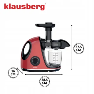 Klausberg KB-7865 Slow Juicer 700ml Kersenrood