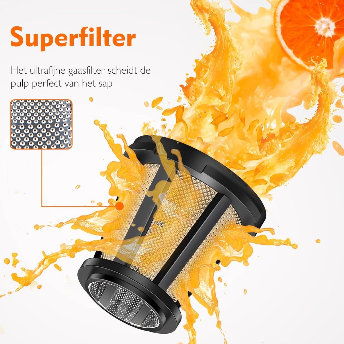 Koudpers Slow Juicer Masticerende Sapmachine Mintgroen A+++