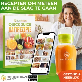 Nutrilovers QUICK-JUICER roestvrijstalen fruit- en groentepers XXL 800W