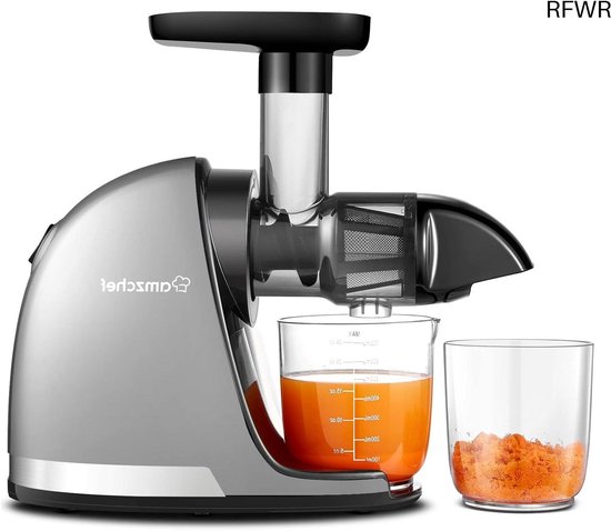 RFWR Slow Juicer Zilver — krachtig sap met behoud van voedingsstoffen