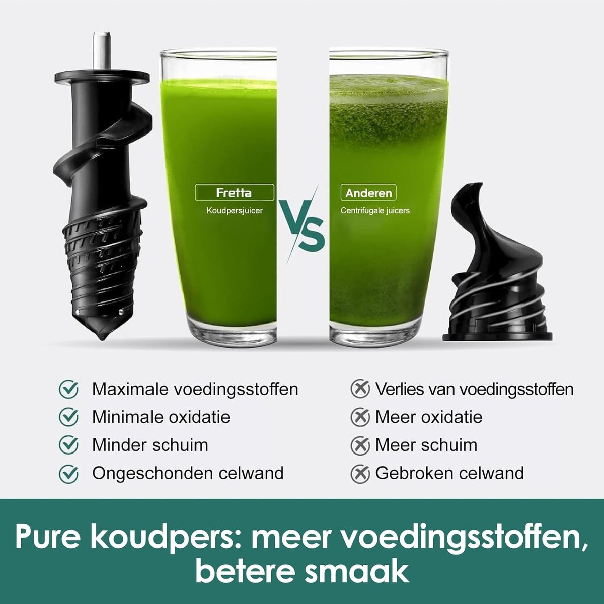 RFWR Slow Juicer elektrische sapcentrifuge
