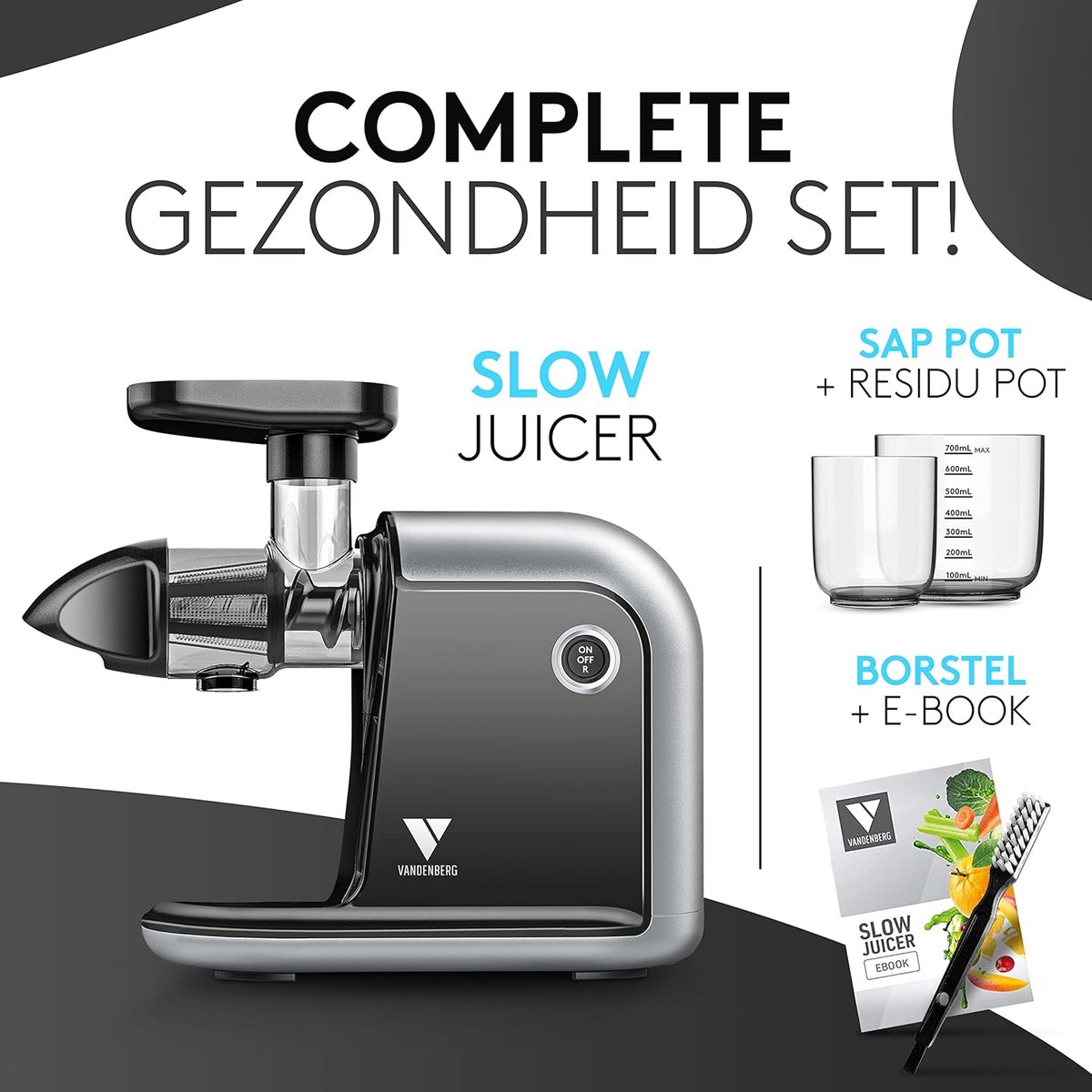 RFWR Slow Juicer elektrische sapcentrifuge