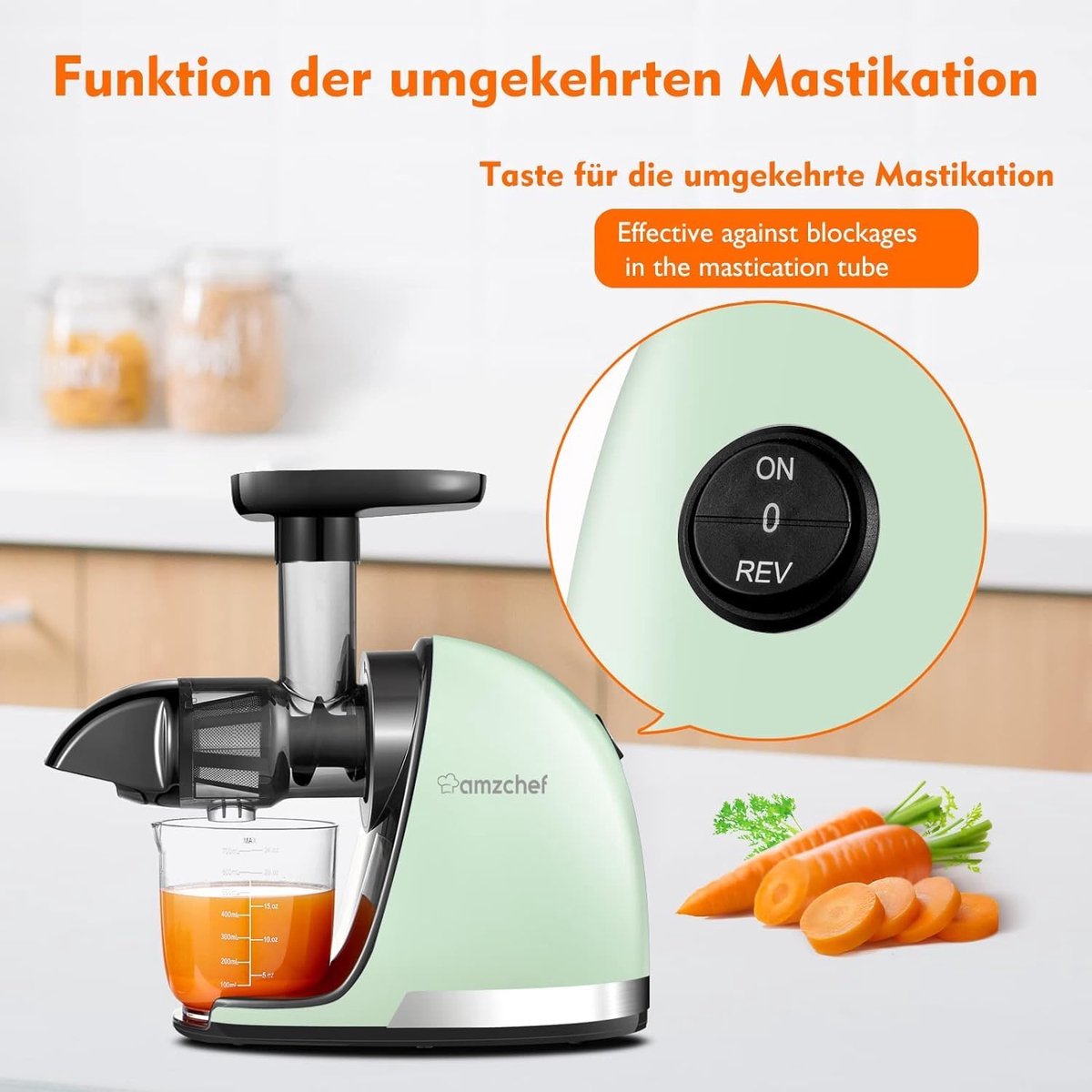 Wat vinden we goed aan de RFWR® Slow Juicer Koude Pers Machine
