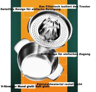 RVS Citruspers Handmatig Mini Draagbare Citruspers